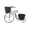 Glitzhome 20.75" Black Distressed Finish Outdoor Tricycle Plant Stand